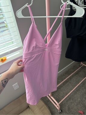alo bubblegum pink dress ALO Yoga | Dresses | Alo Yoga Airbrush Streamlined Dress Neon Bubblegum Pink Xs